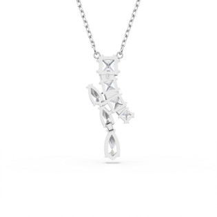 Wisiorek Swarovski Matrix Biały z Kryształami - JubilerSezam.pl