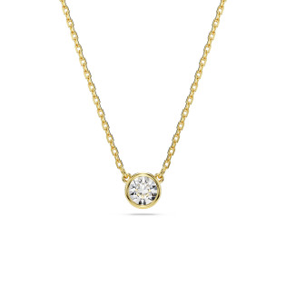 Wisiorek Swarovski Imber Szlif okrągły, Biały, Powłoka w odcieniu złota