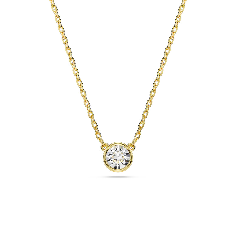 Naszyjnik Swarovski Imber Szlif okrągły, Biały, Powłoka w odcieniu złota