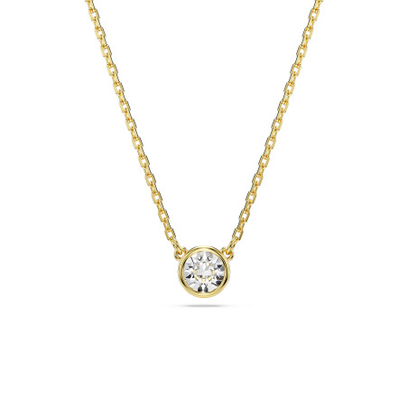 Wisiorek Swarovski Imber Szlif okrągły, Biały, Powłoka w odcieniu złota