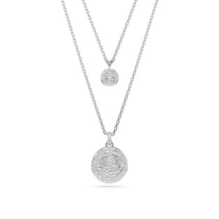 Naszyjnik warstwowy Swarovski Sublima Biały, Powłoka z rodu