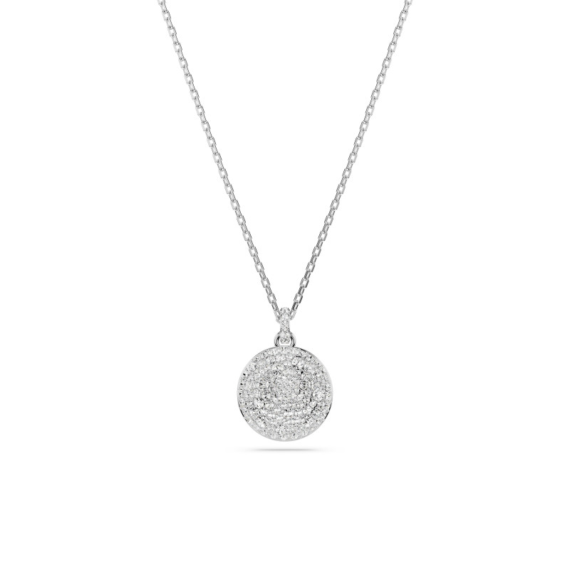 Naszyjnik warstwowy Swarovski Sublima Biały, Powłoka z rodu