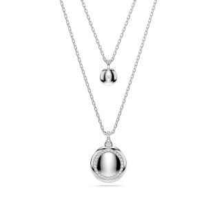 Naszyjnik warstwowy Swarovski Sublima Biały, Powłoka z rodu