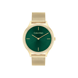 Zegarek damski Calvin Klein Timeless złoto zielony
