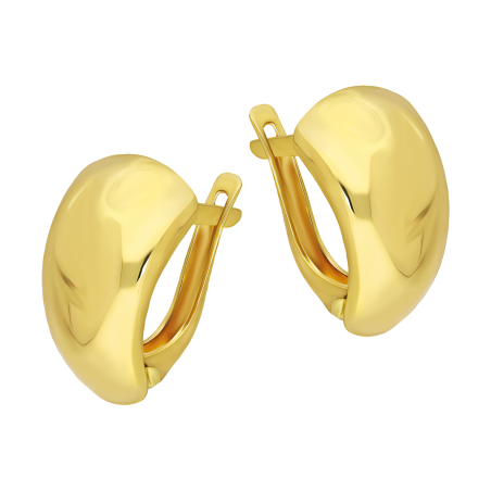 Kolczyki złote poszerzane gładkie blaszki