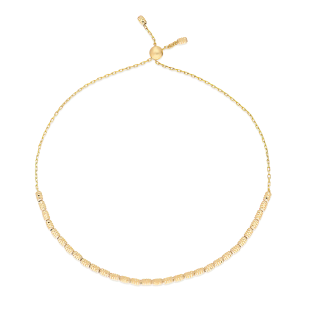 Złota Bransoletka Grawerowane Owalne Rolo pr. 375 - JubilerSezam.pl