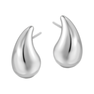 Kolczyki srebrne mała kropla 3D zapinane na sztyft