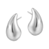 Kolczyki srebrne mała kropla 3D zapinane na sztyft