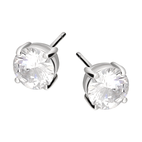 Srebrne kolczyki z cyrkonią próby 925 - JubilerSezam.pl