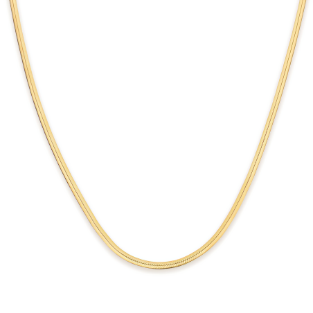 Łańcuszek złoty płaska taśma 3 mm