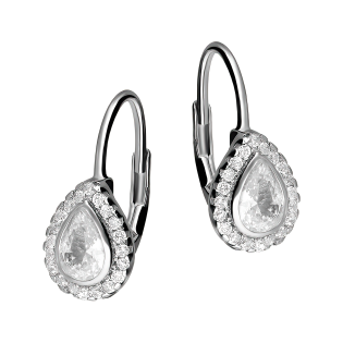 Srebrne kolczyki z cyrkoniami próby 925 - JubilerSezam.pl