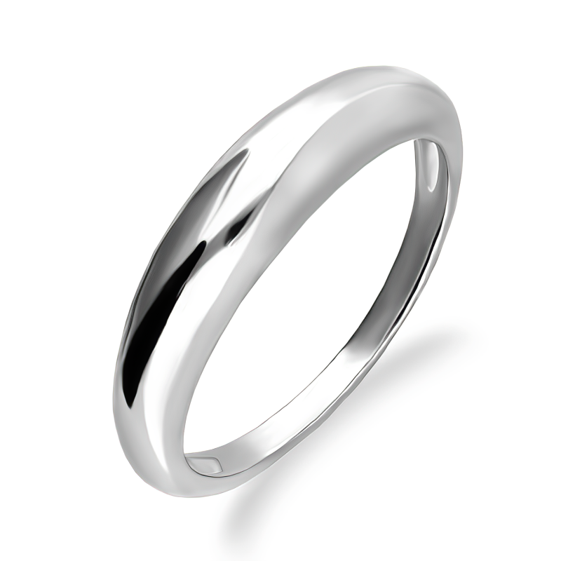 Pierścionek srebrny wąska kopułka HS2040-1 ROD próba 925