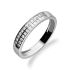 Pierścionek srebrny obrączkowy z białymi cyrkoniami HS2235 próba 925
