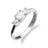 Pierścionek srebrny NOBLE z trzema białymi cyrkoniami