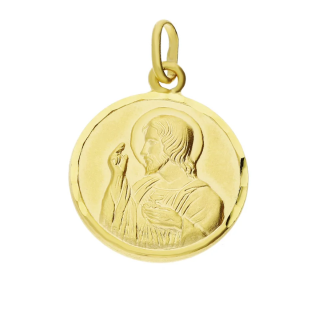 Medalik złoty dwustronny Szkaplerz w kole próba 585