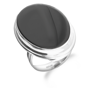 Pierścionek srebrny onyks Brazylia GX-ony-13 próba 925