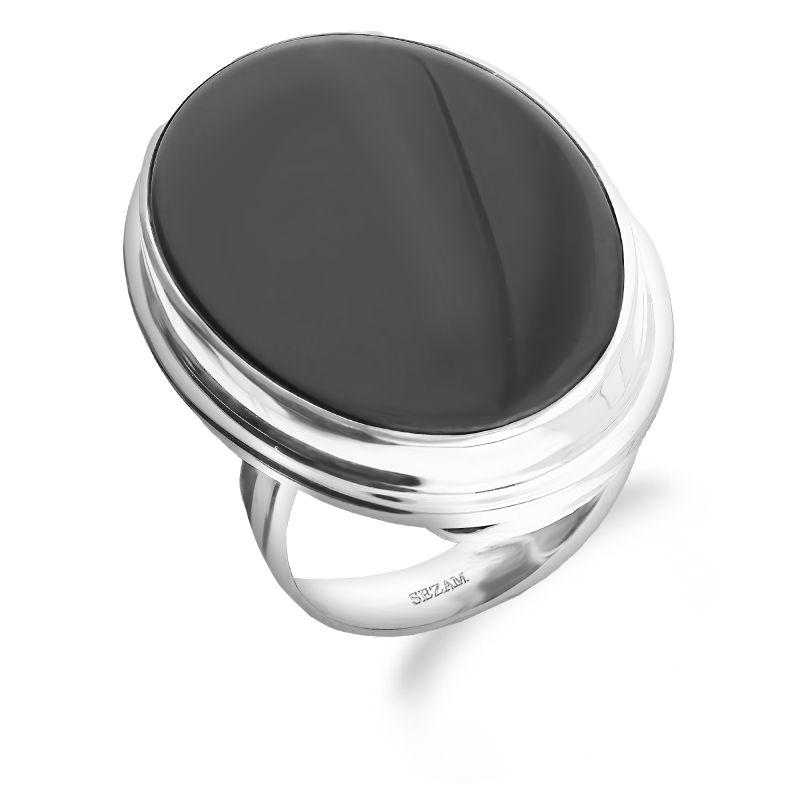 Pierścionek srebrny onyks Brazylia GX-ony-13 próba 925