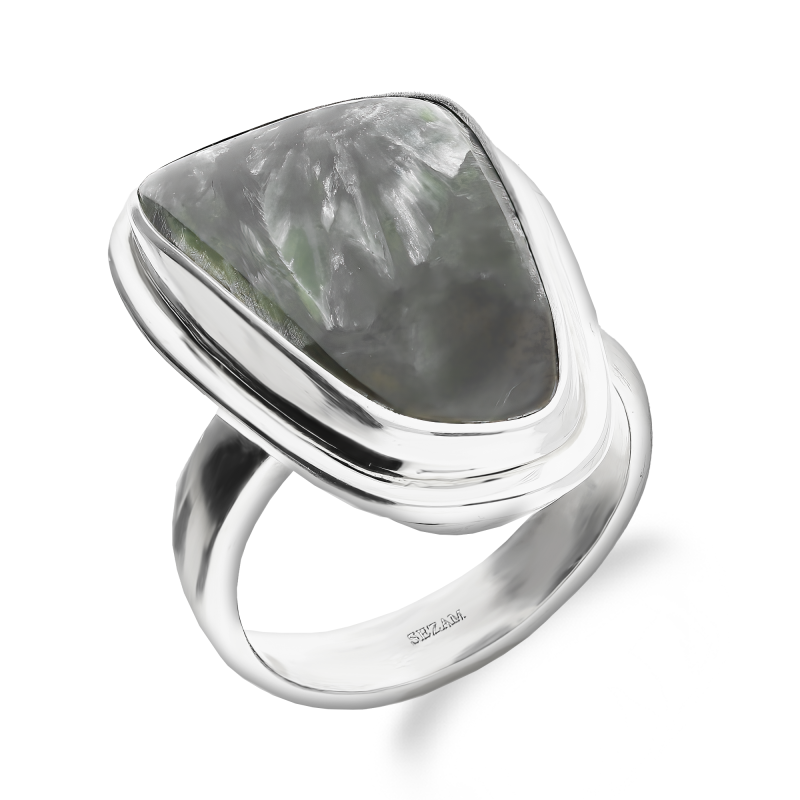 Zawieszka srebrna serafinit Syberia grey GX-seraf-31 próba 925