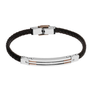 Bransoleta męska z nacinaną blaszką