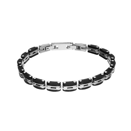 Bransoleta męska stalowa płotek z blaszkami - JubilerSezam.pl