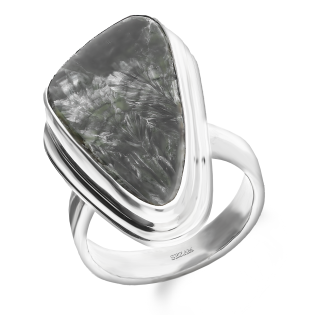 Pierścionek srebrny serafinit Syberia grey GX-seraf-32 próba 925