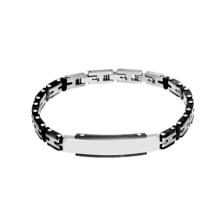 Bransoleta męska płotek i gładka blaszka