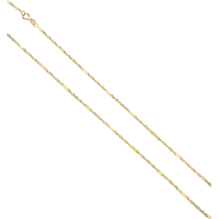 Łańcuszek złoty singapur z blaszkami próba 585