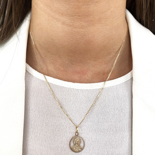 Łańcuszek złoty pancer z grawerem grubość 1,5 mm próba 585