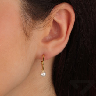 Pozłacane Kolczyki z Perłą - Subtelna Elegancja - JubilerSezam.pl