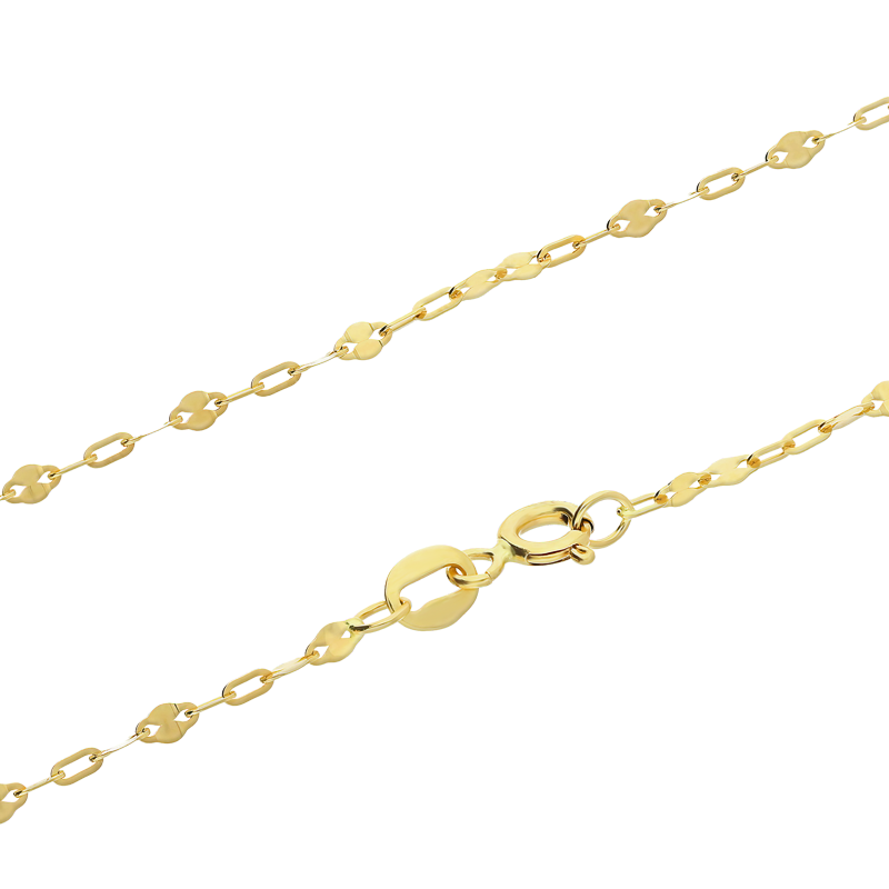 Łańcuszek złoty blaszki przekładane BC FLUBCDQ 040 próba 585