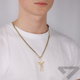 Krzyżyk złoty z Panem Jezusem próba 585