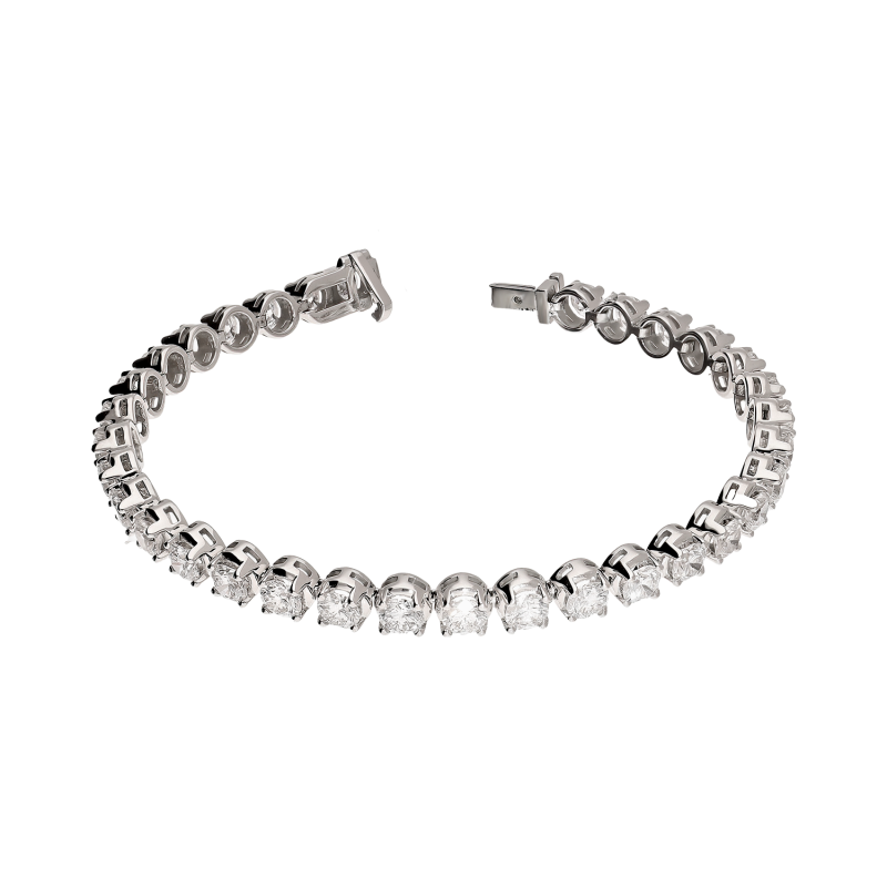 Bransoleta z Białego Złota z Diamentami Lab 8.86ct - JubilerSezam.pl