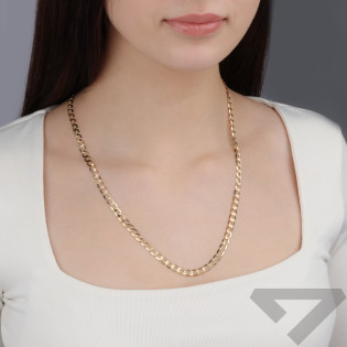 Łańcuszek złoty pancer grawerowany