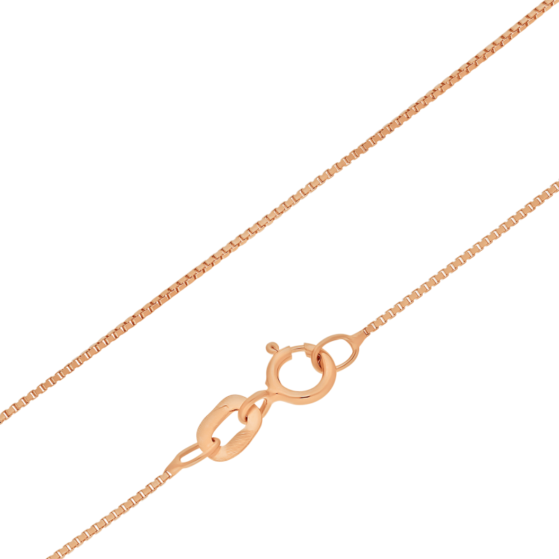 Łańcuszek z różowego złota kostka