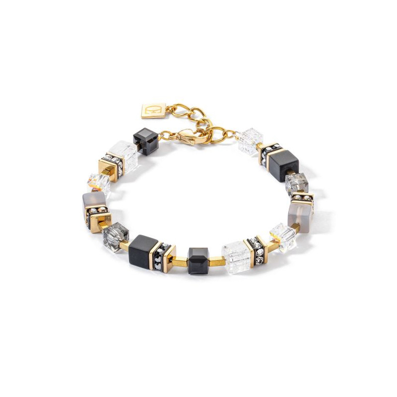 Bransoletka Coeur de Lion Black-Gold - Kryształy Swarovski - JubilerSezam.pl