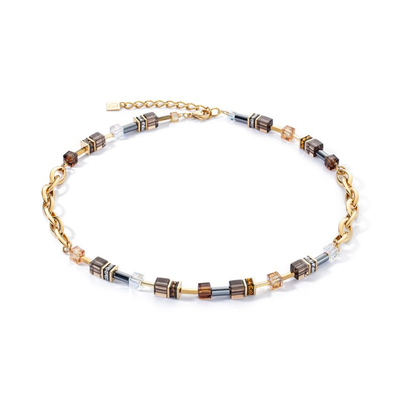 Naszyjnik Coeur de Lion Brown-Gold z kryształami - JubilerSezam.pl