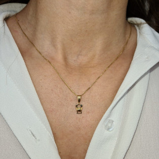 Łańcuszek złoty kostka próba 375