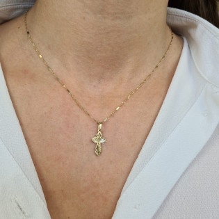 Łańcuszek złoty singapur z blaszkami próba 585