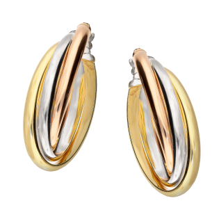 Kolczyki srebrne skręcone owale zaprezentowane na finalistce Miss Polski Olivii Cieślik