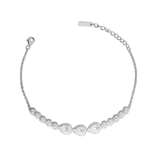 Srebrna Bransoletka Markizy z Cyrkoniami pr. 925 - JubilerSezam.pl