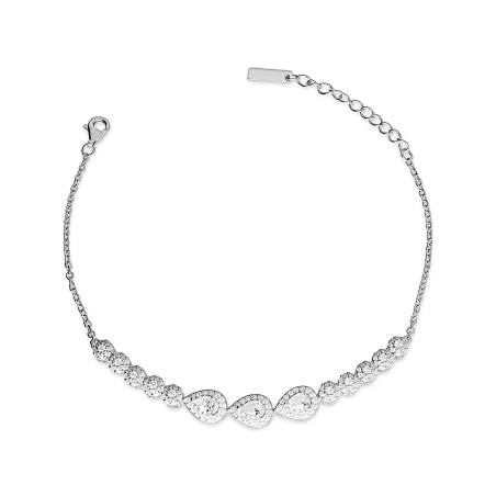 Srebrna Bransoletka Markizy z Cyrkoniami pr. 925 - JubilerSezam.pl