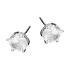 Kolczyki srebrne z białą cyrkonią 8mm/sztyft