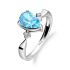 Pierścionek srebrny z topazem w kształcie kropli AT CVD-3394-R-BTS próba 925