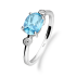 Pierścionek srebrny z niebieskim topazem i diamentami laboratoryjnymi AT CVD-3338-R-BT próba 925