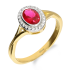 Pierścionek złoty z rubinem jubilerskim próba 585