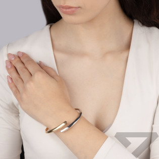 Bransoleta srebrna bangla w dwóch kolorach rozszerzana