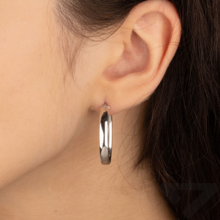 Kolczyki srebrne owalne kółka