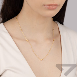 Naszyjnik pozłacany z kulkami