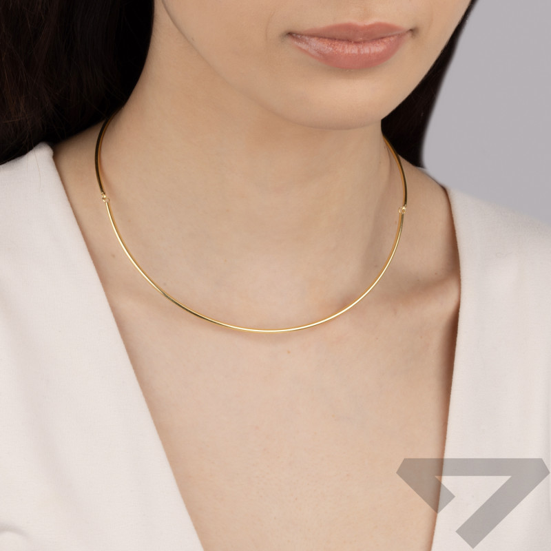 Naszyjnik pozłacany gładki