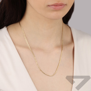 Łańcuszek pancerka z pełnego złota próby 585